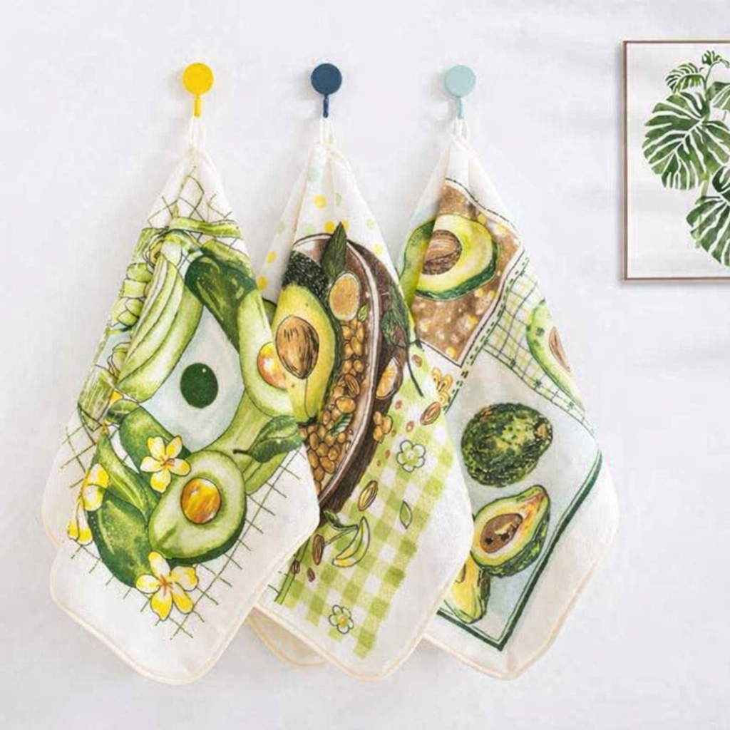 Avocado Design Kitchen Towels – Set of 3 (40 × 60 cm)