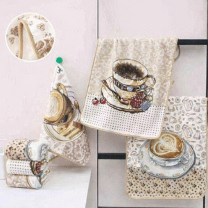 Coffee Design Kitchen Towels – Set of 3 (40 × 60 cm)